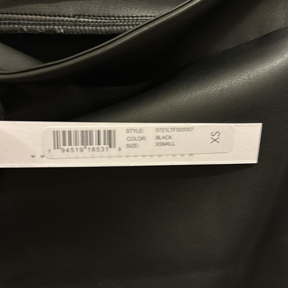 Susana Monaco XS Faux Leather Black Pencil Skirt NWT - Picture 9 of 9